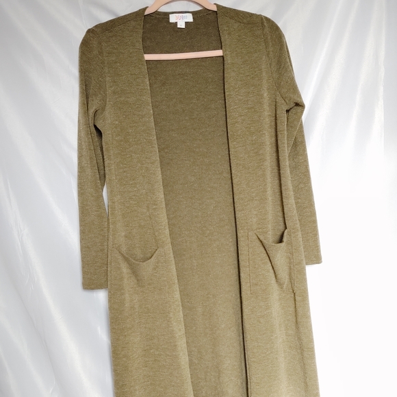 LulaRoe Olive Green Duster Long Cardigan Sweater